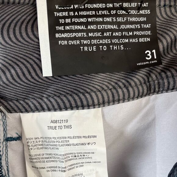 NWT Volcom Modtech Swim Trunks Size 31 - Picture 6 of 6